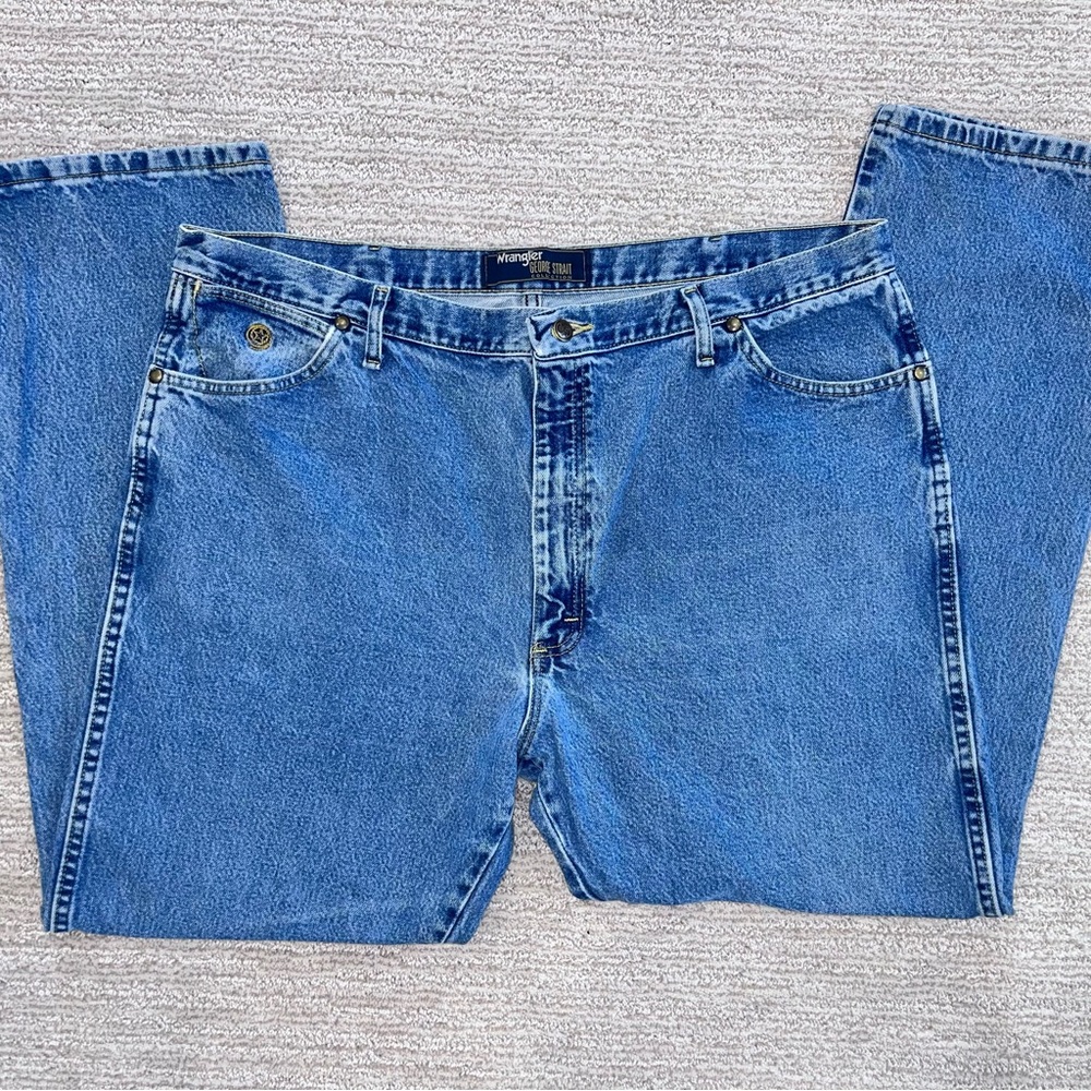 Vtg Wrangler George Strait Original Cowboy Cut Jeans Mens Blue Western 42x32